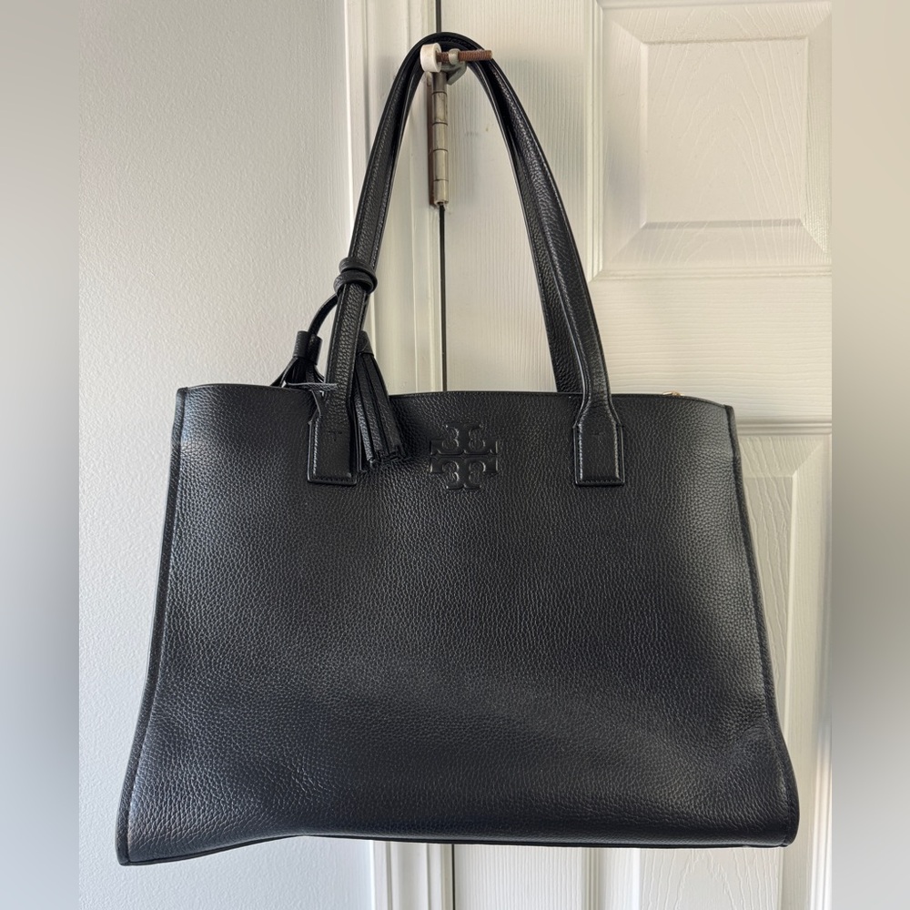 Tory Burch Black Leather Tote